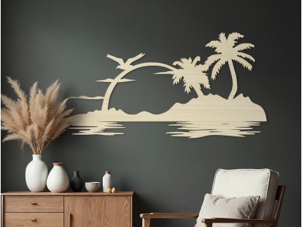 55788 holzbild palmeninsel