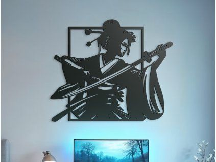Wandbild KRIEGERPRINZESSIN (Bildabmessungen 37 x 44,5 cm, Bildfarbe Grau)
