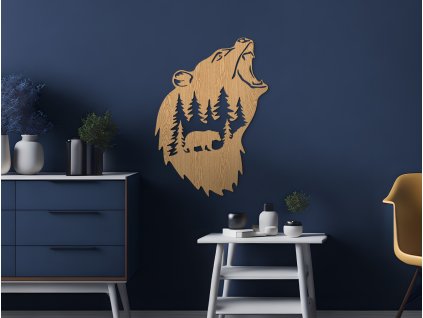 55881 holzdekoration barenkopf