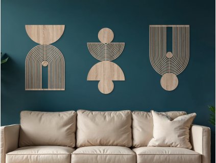 55905 wanddekoration geometrische formen