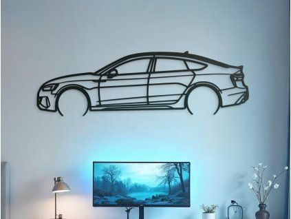 Wandbild RS 5 Sportback (Bildabmessungen 18,5 x 60 cm, Bildfarbe Grau)