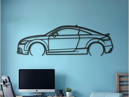Wandbild TT RS Quattro (Bildabmessungen 19,5 x 60 cm, Bildfarbe Grau)