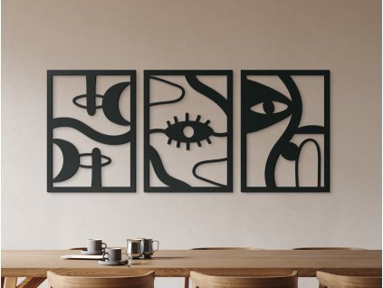 56001 abstraktes wandbild augen und formen