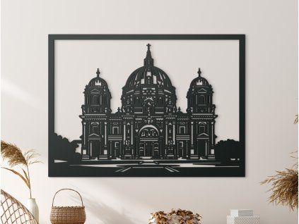 Bild Berliner Dom (Bildabmessungen 33,5 x 45,5 cm, Bildfarbe Grau)