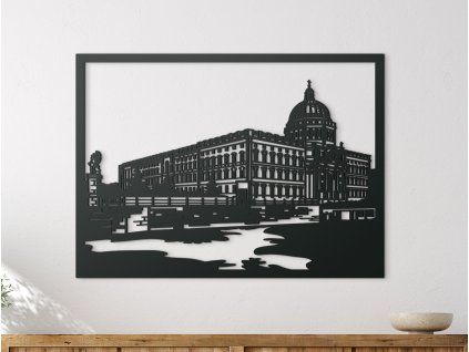 Bild Berliner Schloss (Bildabmessungen 33,5 x 45,5 cm, Bildfarbe Grau)