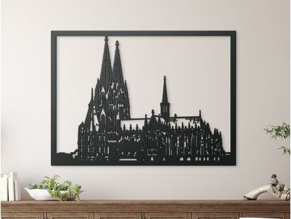 Bild Kölner Dom (Bildabmessungen 33,5 x 45,5 cm, Bildfarbe Grau)