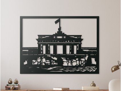 Bild Berliner Mauer (Bildabmessungen 33,5 x 45,5 cm, Bildfarbe Grau)