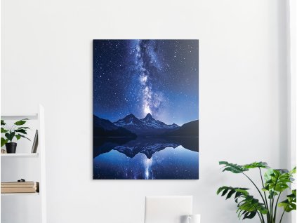 Obraz Mliečna dráha nad horami (Bildgröße A1, Farbe des Rahmens Ohne Rahmen, Oberflächenfinish 3D)