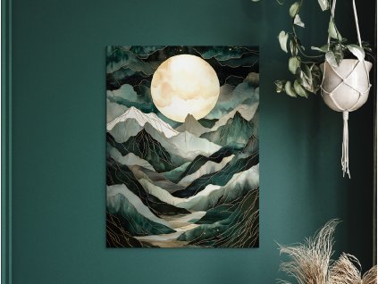 Obraz Mesačné pohorie (Bildgröße A1, Farbe des Rahmens Ohne Rahmen, Oberflächenfinish 3D)