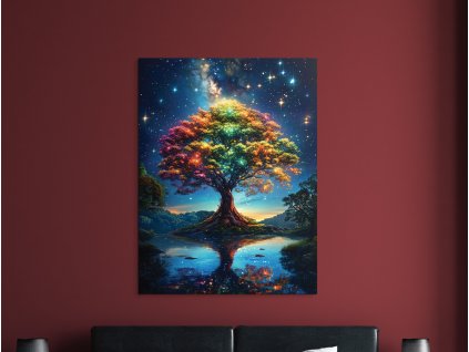 Strom života Hviezdny prach (Bildgröße A1, Farbe des Rahmens Ohne Rahmen, Oberflächenfinish 3D)