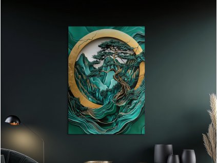 Dizajnový Strom života Brána života (Bildgröße A1, Farbe des Rahmens Ohne Rahmen, Oberflächenfinish 3D)