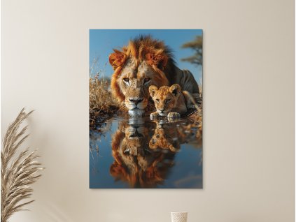 Obraz Levy v odraze (Bildgröße A1, Farbe des Rahmens Ohne Rahmen, Oberflächenfinish 3D)