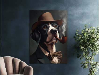 Obraz Pán Pointer so štýlom (Bildgröße A1, Farbe des Rahmens Ohne Rahmen, Oberflächenfinish 3D)