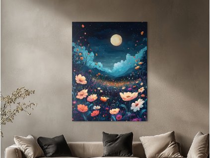 Obraz Mesačná lúka (Bildgröße A1, Farbe des Rahmens Ohne Rahmen, Oberflächenfinish 3D)