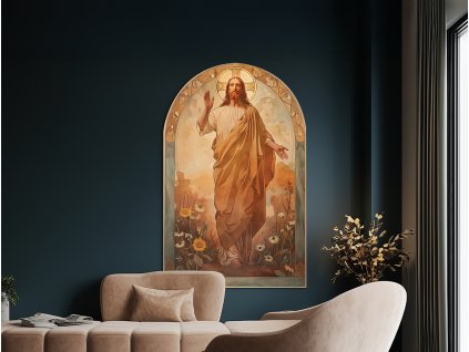 Obraz na stenu Ježiš - Kráľ pokoja (Bildabmessungen 150 x 94 cm, Oberflächenfinish 3D)