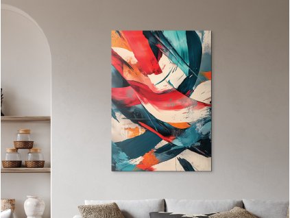Abstraktný obraz Výbuch farieb (Bildgröße A1, Farbe des Rahmens Ohne Rahmen, Oberflächenfinish 3D)