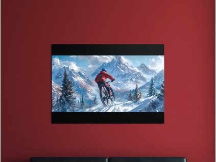 Obraz na stenu Kolesá v horách (Bildgröße A1, Farbe des Rahmens Ohne Rahmen, Oberflächenfinish 3D)