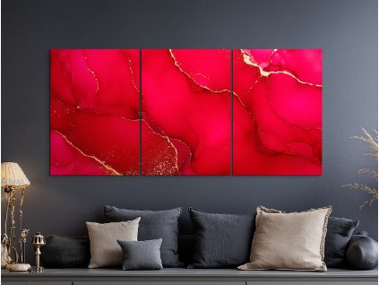 Trojdielny mramorový obraz Vášeň (Bildgröße A3, Farbe des Rahmens Ohne Rahmen, Oberflächenfinish Matt)