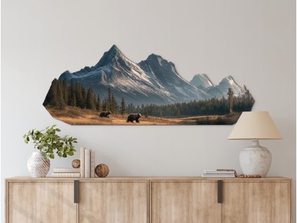 Obraz na stenu Medvedia préria (Bildabmessungen 34 x 90 cm, Oberflächenfinish Matt)