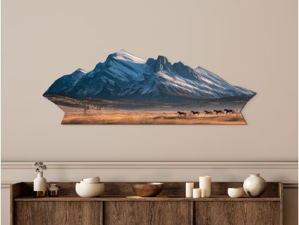 Obraz na stenu Majestátny dupot hôr (Bildabmessungen 28 x 90 cm, Oberflächenfinish Matt)