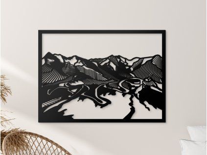 Holzbild Grossglockner (Bildabmessungen 31 x 42,5 cm, Bildfarbe Grau)