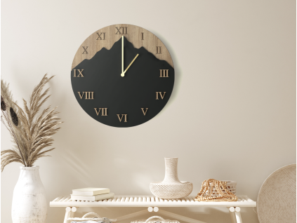 Holz-Wanduhr Berg