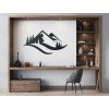Minimalistisches Bild BERGE UND WALD (Bildabmessungen 24,5 x 45,5 cm, Bildfarbe Grau)