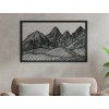 Holzbild MAJESTÄTISCHE BERGE (Bildabmessungen 19,5 x 31,5 cm, Bildfarbe Grau)
