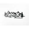 Elegantes Holzbild BERGE (Bildabmessungen 46,5 x 133 cm, Bildfarbe Grau)