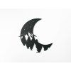 Holzbild NÄCHTLICHER WALD (Bildabmessungen 31,5 x 31 cm, Bildfarbe Grau)