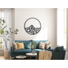 Polygonales Wandbild GIPFEL (Bildabmessungen 31 x 31 cm, Bildfarbe Grau)