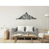 Polygonales Wandbild GEBIRGSPANORAMA (Bildabmessungen 45 x 133 cm, Bildfarbe Grau)