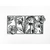 4-teiliges Wandbild BLUMEN (Bildabmessungen 22,5 x 45,5 cm, Bildfarbe Grau)