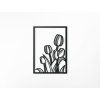 Modernes Holzbild TULPEN (Bildabmessungen 31,5 x 22,5 cm, Bildfarbe Grau)