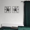 Mehrteiliges Bild BLUMEN IM SPIEGEL (Bildabmessungen 23,5 x 45,5 cm, Bildfarbe Grau)