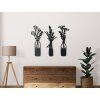 Holzsticker BLUMEN IN DER VASE (Bildabmessungen 22,5 x 28,5 cm, Bildfarbe Grau)