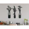Holzsticker BLUMEN IN DER VASE (Bildabmessungen 22,5 x 28,5 cm, Bildfarbe Grau)