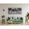 4-teiliges Bild WILDER MOHN (Bildabmessungen 89 x 191,5 cm, Bildfarbe Grau)