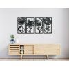 4-teiliges Bild WILDER MOHN (Bildabmessungen 89 x 191,5 cm, Bildfarbe Grau)