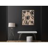 52704 5 holzbild bluhende tulpen