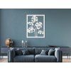 Holzbild Monstera deliciosa (Bildabmessungen 23,5 x 29,5 cm, Bildfarbe Grau)