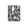 Elegantes Bild SCHMETTERLINGSGARTEN (Bildabmessungen 29,5 x 23,5 cm, Bildfarbe Grau)