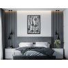 Modernes Wandbild BLUMEN (Bildabmessungen 44,5 x 30,5 cm, Bildfarbe Grau)