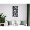 Modernes Wandbild BLÜHENDE BLUMEN (Bildabmessungen 31,5 x 15,5 cm, Bildfarbe Grau)