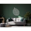 Holzsticker BLATT DER WALDBUCHE (Bildabmessungen 29,5 x 22,5 cm, Bildfarbe Grau)