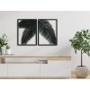 52782 3 zweiteiliges holzbild palmenblatter
