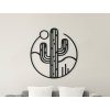 Rundes Holzbild KAKTUS