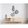 3D-Wandsticker BLÄTTER (Bildabmessungen 44,5 x 30,5 cm, Bildfarbe Grau)