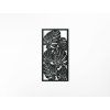 Modernes Bild Blätter der Monstera deliciosa (Bildabmessungen 31,5 x 16 cm, Bildfarbe Grau)