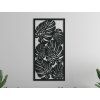 Modernes Bild Blätter der Monstera deliciosa (Bildabmessungen 31,5 x 16 cm, Bildfarbe Grau)